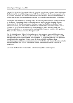 Gr&uuml;ne Jugend G&ouml;ttingen 11.2.2016 Die GR&Uuml;NE - IWF