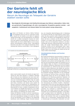 Der Geriatrie fehlt oft der neurologische Blick