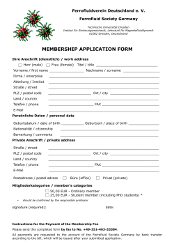 membership application form