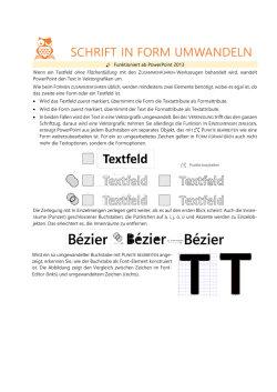 SCHRIFT IN FORM UMWANDELN