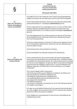 Die weibliche Form ist der m&auml;nnlichen Form in dieser Satzung