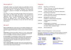Worum geht es? Mit wem? Programm