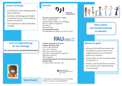 Flyer "Elternarbeit und Familienbildung im Wandel"