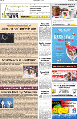 Zirkus „Flic Flac“ gastiert in Essen Zweimal Karneval im