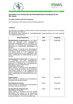 Informationen zum Vertrag - Kassen&auml;rztliche Vereinigung Westfalen
