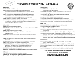 4th German Week 07.03. – 12.03.2016 deutschewoche.org