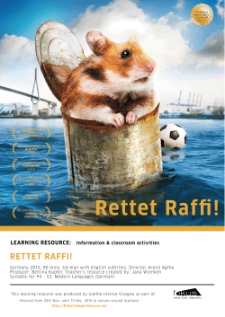 Rettet Raffi - Fokus: Films From Germany