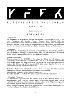 regularien - Kurzfilmfestival Köln