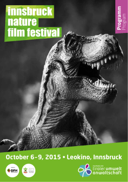 INFF Programm als PDF - INFF - Innsbruck Nature Film Festival