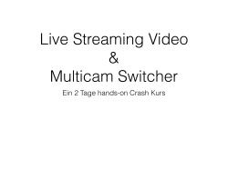 Live Stream Lecture - Sight Sound Studio