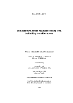 Temperature Aware Multiprocessing with - ETH E