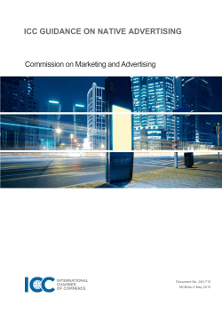 ICC GUIDANCE ON NATIVE ADVERTISING