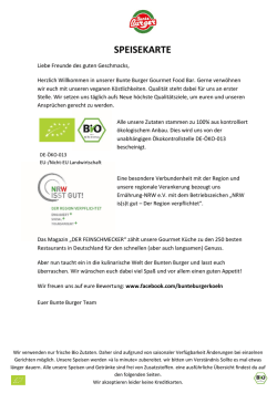 speisekarte - Bunte Burger