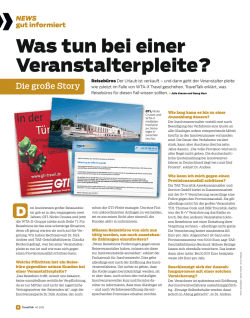 Was Reiseb&uuml;ros bei einer Veranstalterpleite wissen