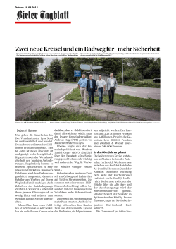 Bericht Bieler Tagblatt, Do, 19. August 2015