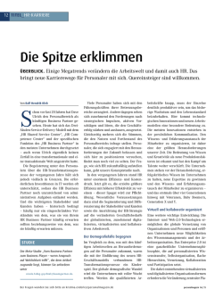 HR Karriere - K&uuml;nftige Herausforderungen der HR Business Partner