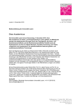 Dies Academicus - Universität Luzern