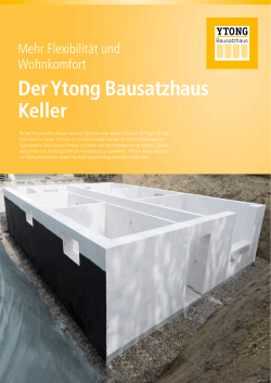 Der Ytong Bausatzhaus Keller