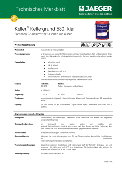 Technisches Merkblatt Keller® Kellergrund 580, klar