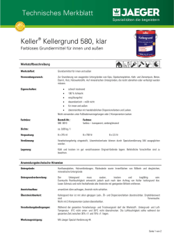Technisches Merkblatt Keller&reg; Kellergrund 580, klar