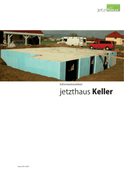 Informationsblatt zum jetzthaus Keller