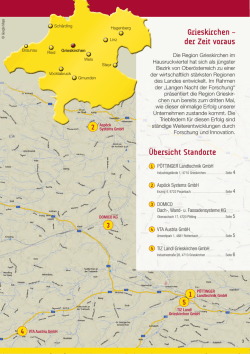 Grieskirchen &ndash; der Zeit voraus &Uuml;bersicht Standorte