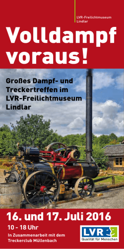 Volldampf voraus! - Freilichtmuseum Lindlar