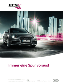Immer eine Spur voraus!