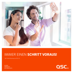 IMMER EINEN SCHRITT VORAUS!