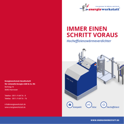immer einen schritt voraus
