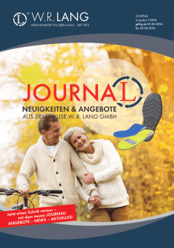 Jetzt einen Schritt voraus &ndash; mit dem neuen JOURNAL! ANGEBOTE