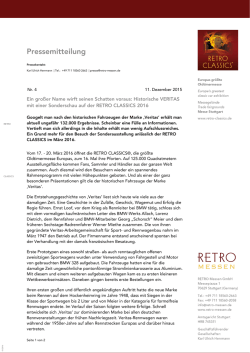 Ein gro&szlig;er Name wirft seinen Schatten voraus: Historische VERITAS