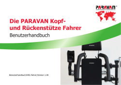 Die PARAVAN Kopf- und Rückenstütze Fahrer