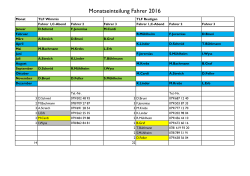Monatseinteilung Fahrer 2016