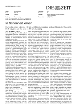 In Sch&ouml;nheit lernen