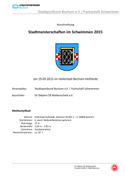 Stadtmeisterschaften im Schwimmen 2015