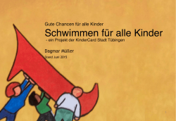 Gute Chancen f&uuml;r alle Kinder Schwimmen f&uuml;r alle Kinder