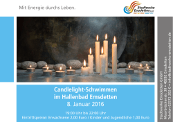 Candlelight-Schwimmen im Hallenbad Emsdetten 8. Januar 2016