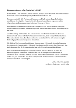 Zusammenfassung „Der Trottel als Leitbild“