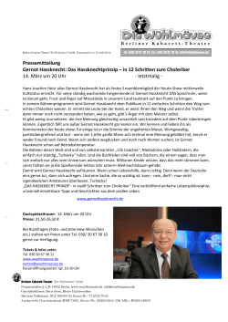 Pressemitteilung Gernot Hassknecht: Das Hassknechtprinzip – in 12