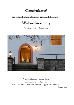2015-Weihnachten - Evangelische Mauritiusgemeinde Essenheim