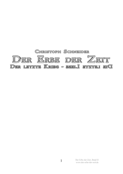 Der Erbe der Zeit, Band II www.der-erbe-der