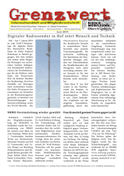 Digitaler Radiosender in Hof st&ouml;rt Mensch und Technik