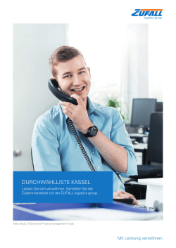 DurchwahllISTe KaSSel - ZUFALL Logistics Group