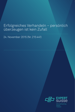 Erfolgreiches Verhandeln – persönlich überzeugen ist kein Zufall