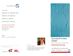 Gut drauf ist kein Zufall! - Mentaltraining