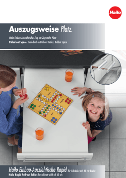 Flyer Ausziehtische - Hailo Einbautechnik