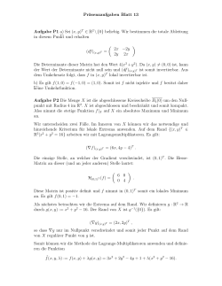 Präsenzaufgaben Blatt 13 Aufgabe P1 a) Sei (x, y) T ∈ R2 \{0