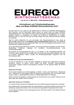 Informationen und Teilnahmebedingungen &bdquo;Miss und Mister