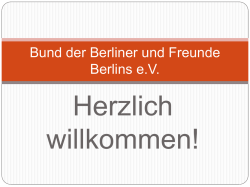 Info Pr&auml;sentation - Bund der Berliner